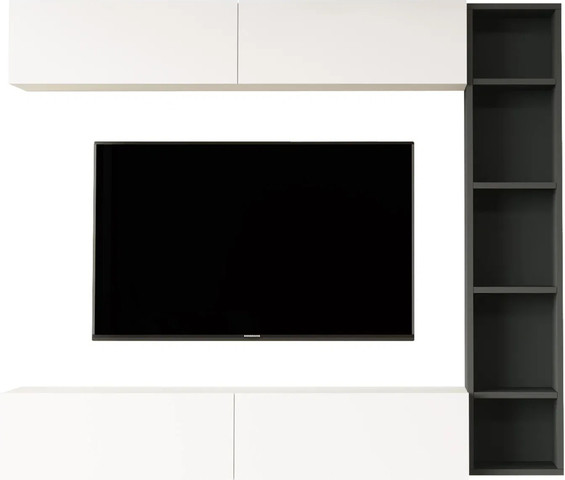 מזנון צף בשילוב מדפים דגם קסם מבית Twins Design