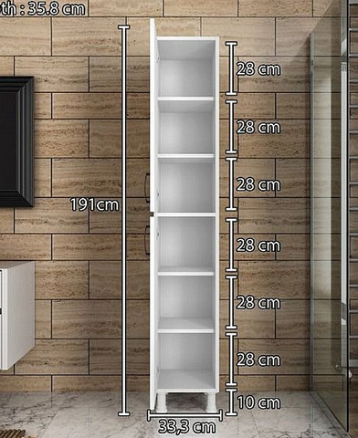 ארון שירות בצבע לבן דגם קוליזי מבית Twins Design