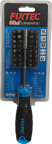 סט מברג קומפקטי FIXTEC 33-ב-1