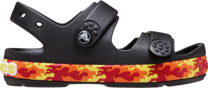 Crocs Crocband Cruiser Flames - סנדלי קרוקס קרוקבנד לילדים בצבע שחור