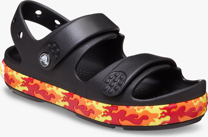 Crocs Crocband Cruiser Flames - סנדלי קרוקס קרוקבנד לילדים בצבע שחור