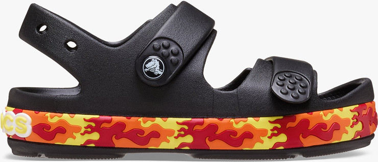 Crocs Crocband Cruiser Flames - סנדלי קרוקס קרוקבנד לילדים בצבע שחור