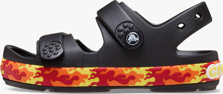 Crocs Crocband Cruiser Flames - סנדלי קרוקס קרוקבנד לילדים בצבע שחור