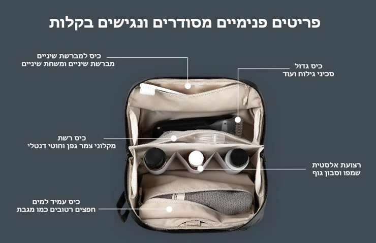 פאוץ' Xyronis™ לנסיעות עמיד במים מבית כאמל מאונטיין - אפור