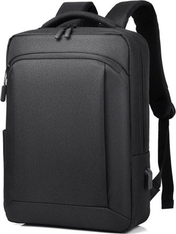 תיק גב TrailTech Platinum למחשב 16 אינץ' עם יציאת USB מבית כאמל מאונטין - שחור