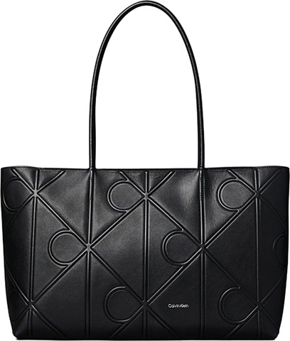 EMBOSSED AOP LEATHER TOTE