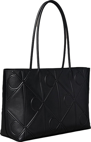 EMBOSSED AOP LEATHER TOTE