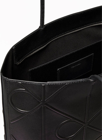 EMBOSSED AOP LEATHER TOTE