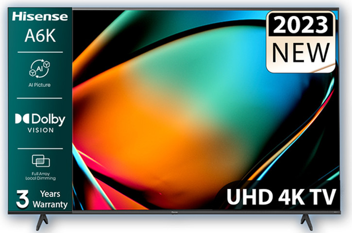טלוויזיה Hisense 65A6K 4K 65 אינטש הייסנס
