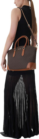 MURPHY LG EW DOME SATCHEL BRN/ACORN