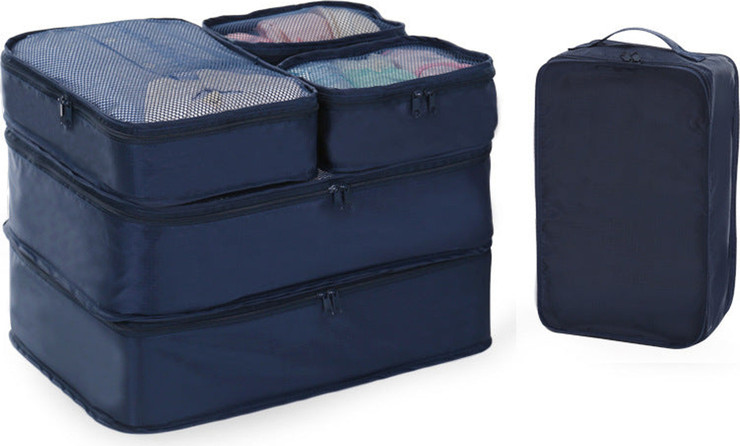 סט ארגוניות UrbanPro™ Plus לארגון מזוודה וחיסכון במקום - Navy Blue