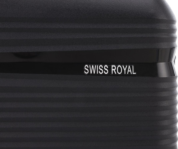 מזוודה קשיחה גדולה בלתי שבירה 30 אינטש Swiss Royal California  בצבע שחור