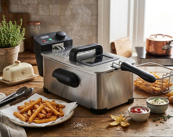 סיר טיגון עמוק נירוסטה 2000W בנפח 3.5 ליטר | Deep Fryer Single