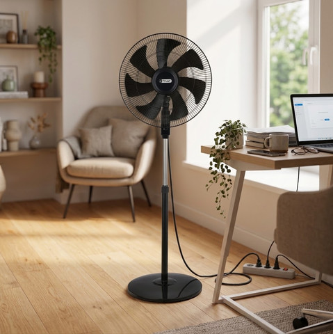 מאוורר עמוד תעשייתי 2 ב-1 Premium Stand Fan | 18 אינץ' 120W