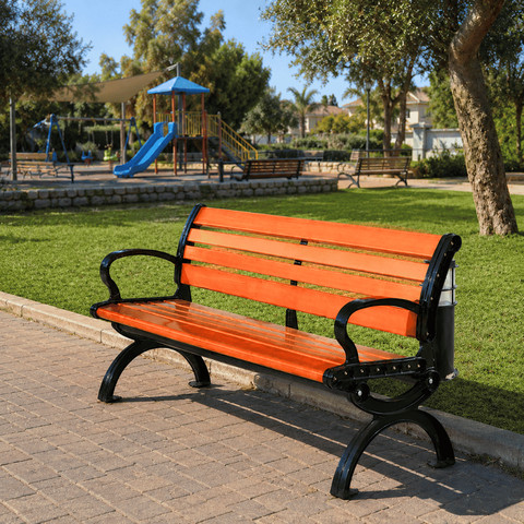 ספסל גינה קלאסי עם משענת- 180 ס״מ