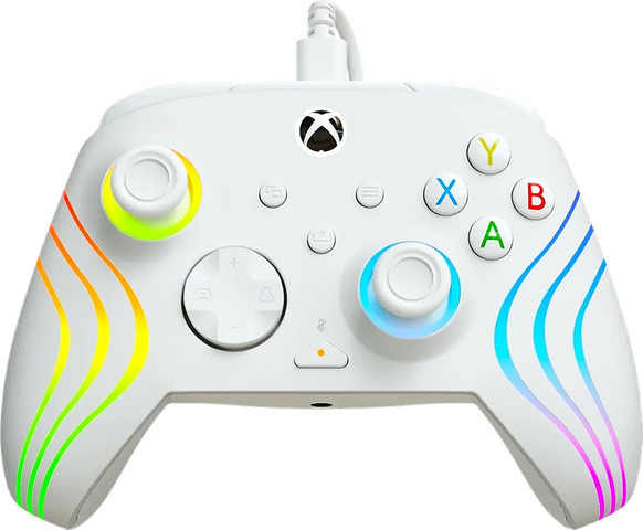 בקר חוטי לגיימינג Turtle Beach Afterglow Wave תאורת RGB – תואם Xbox ו‑PC לבן