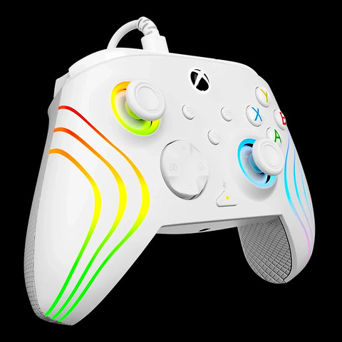 בקר חוטי לגיימינג Turtle Beach Afterglow Wave תאורת RGB – תואם Xbox ו‑PC לבן