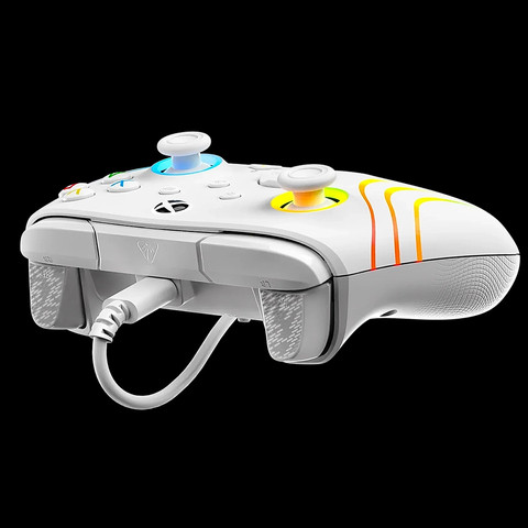 בקר חוטי לגיימינג Turtle Beach Afterglow Wave תאורת RGB – תואם Xbox ו‑PC לבן