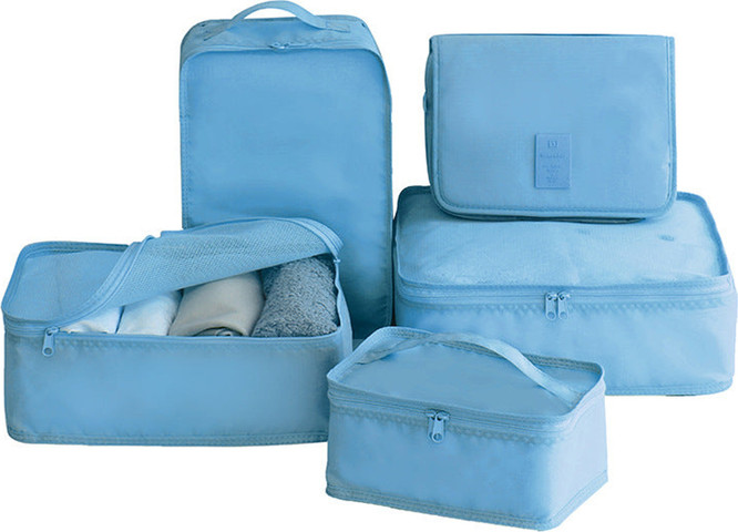 סט ארגוניות UrbanPro™ Plus לארגון מזוודה וחיסכון במקום - Ocean Blue