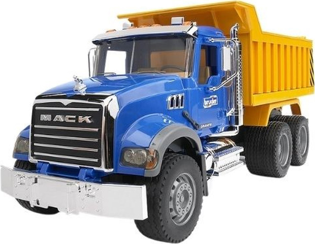 משאית אפר MACK עם מכסה מנוע מתרומם