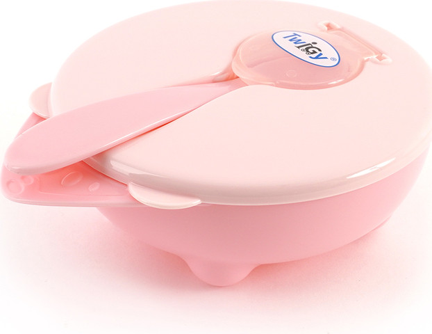 קערה עם כפית - צבע ורוד Flawless™ Feeding Bowl with Spoon