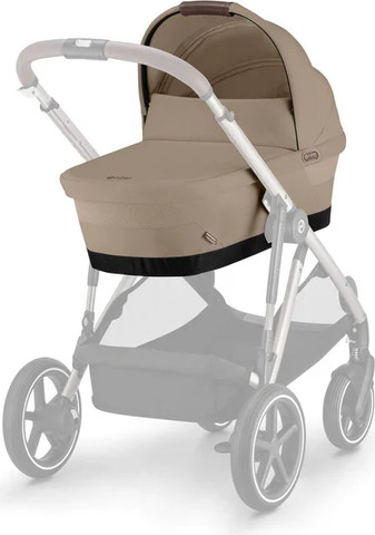 עגלת תאומים אחים גאזל Gazelle S2 עם 2 עריסות 2 טיולונים צבע בז – סייבקס