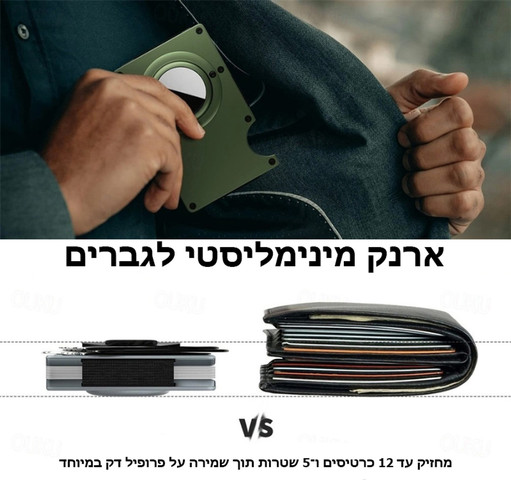 ארנק Moltheris™ Xtreme מבית כאמל מאונטיין – ארנק מינימליסטי דק במיוחד - שחור