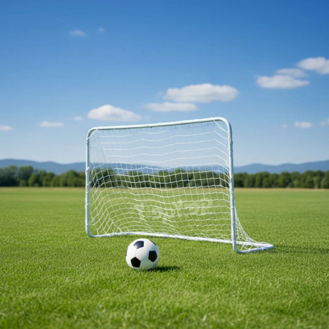 שער כדורגל מתכת ורשת לחצר 1.07*0.60 מטר מבית DERBY
