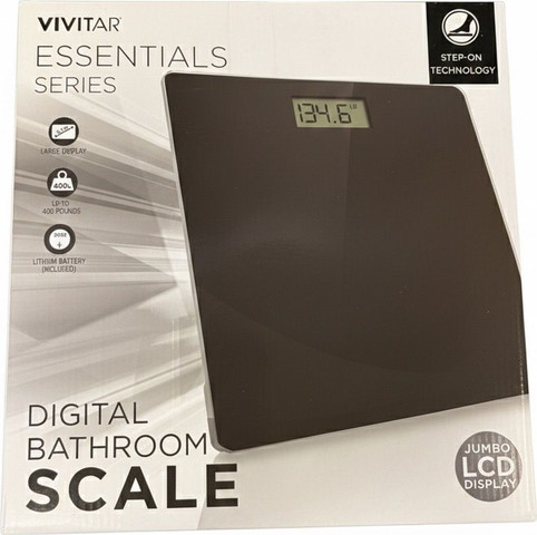 משקל אדם זכוכית VIVITAR צבע שחור PSV134BLK