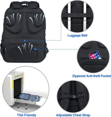 תיק גב TrailEase Elite למחשב עד 17 אינץ' עם יציאת USB מבית כאמל מאונטין - אפור (15 15.6 16) אינץ