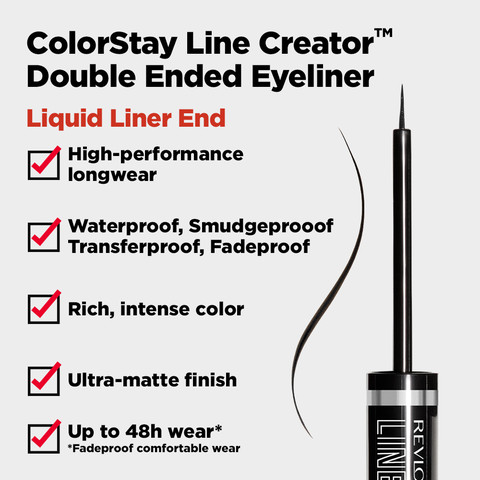 COLORSTAY DOUBLE ENDED אייליינר שחור