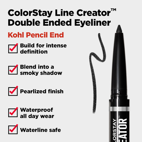 COLORSTAY DOUBLE ENDED אייליינר שחור