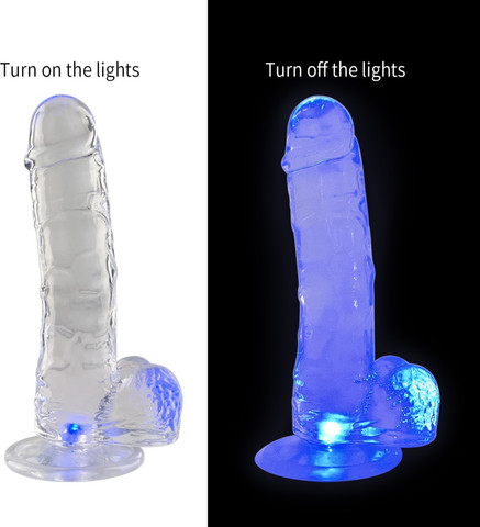 דילדו עם תאורת LED צבעונית Glow Lover