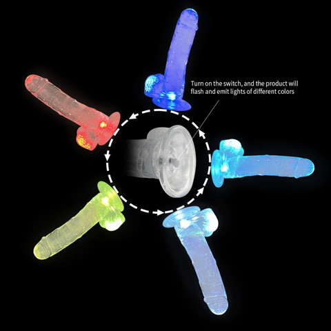 דילדו עם תאורת LED צבעונית Glow Lover