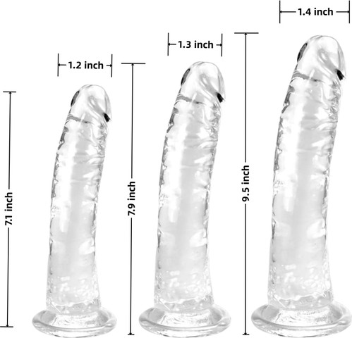 סט 3 דילדואים Crystal Threesome
