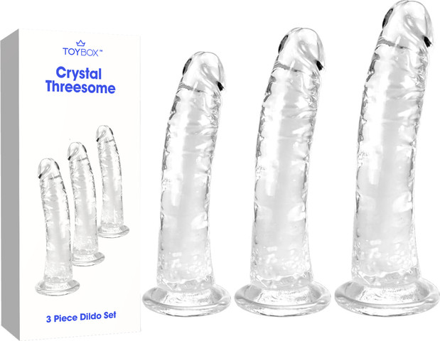 סט 3 דילדואים Crystal Threesome