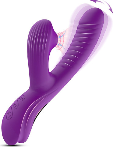 ויברטור ארנבון יונק עם תנועת אצבע Purple Rush