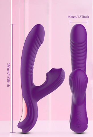 ויברטור ארנבון יונק עם תנועת אצבע Purple Rush