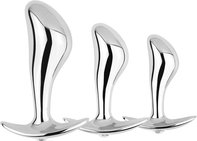סט 3 פלאגים ממתכת Platinum Touch