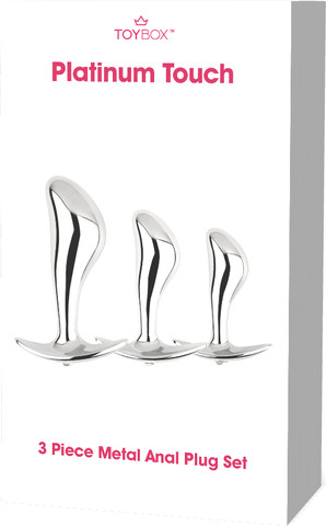 סט 3 פלאגים ממתכת Platinum Touch