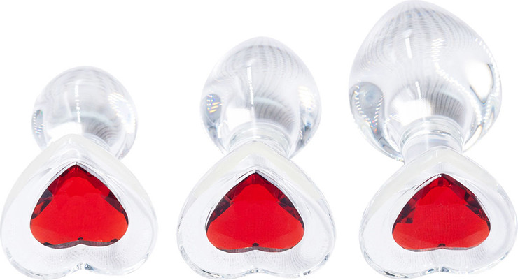 סט פלאגים מזכוכית Ruby Glass Set Gem