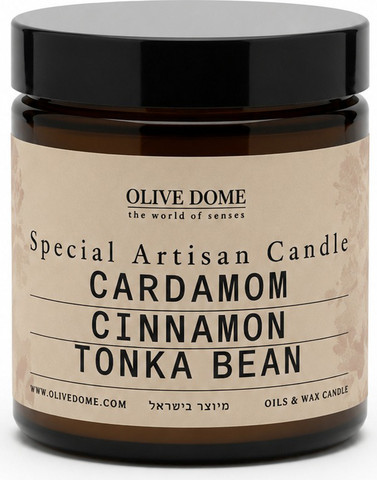 נר עיסוי בניחוח | Cardamom, Cinnamon & Tonka Bean