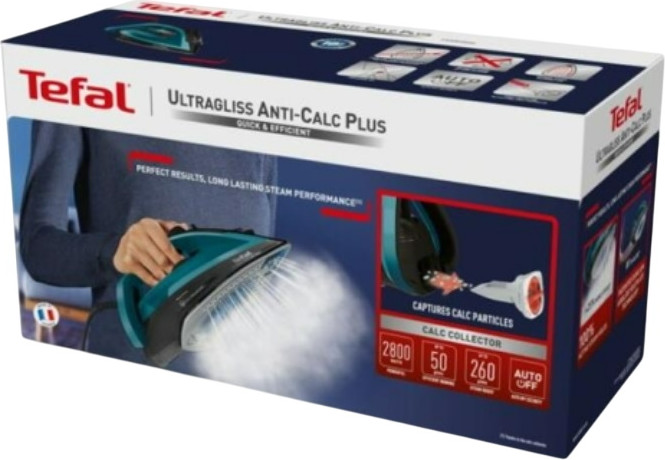 מגהץ אדים Tefal 2800W טפאל Ultragliss Anti-calc Plus FV6848G0