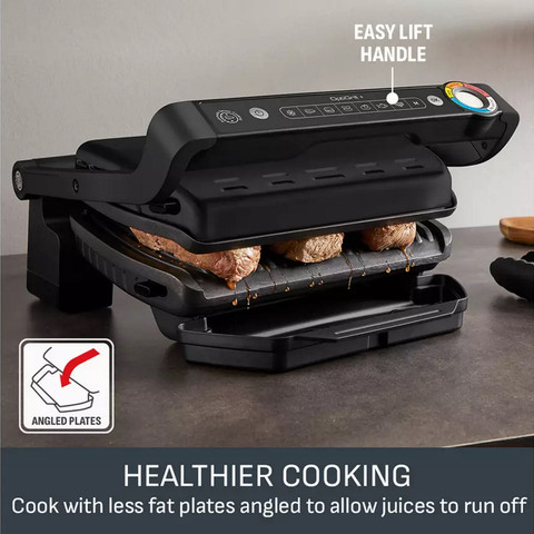 טוסטר גריל לחיצה Tefal 2000W טפאל OptiGrill GC7178G1