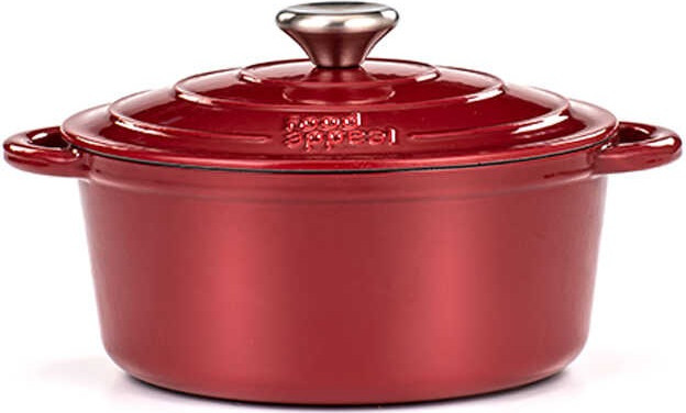 סיר יציקת ברזל 26X11.5 ס"מ, 4.7 ליטר HERITAGE אדום מבית Food appeal