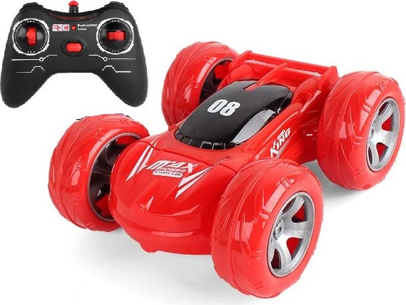 מכונית פעלולים PULLY STUT CAR עם גלגלים מוארים וסוללה נטענת (מגוון צבעים)
