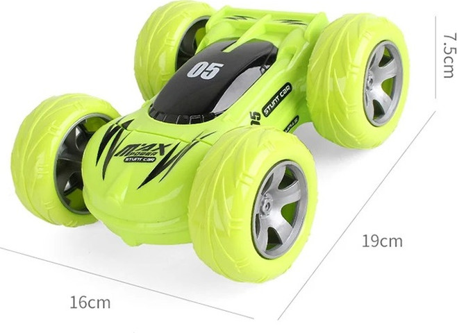 מכונית פעלולים PULLY STUT CAR עם גלגלים מוארים וסוללה נטענת (מגוון צבעים)