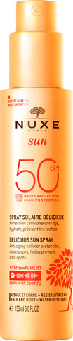 ספריי לפנים ולגוף להגנה מהשמש SPF50