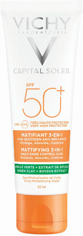קפיטל סוליי קרם הגנה לפנים למראה מאט 3 ב1 +SPF50