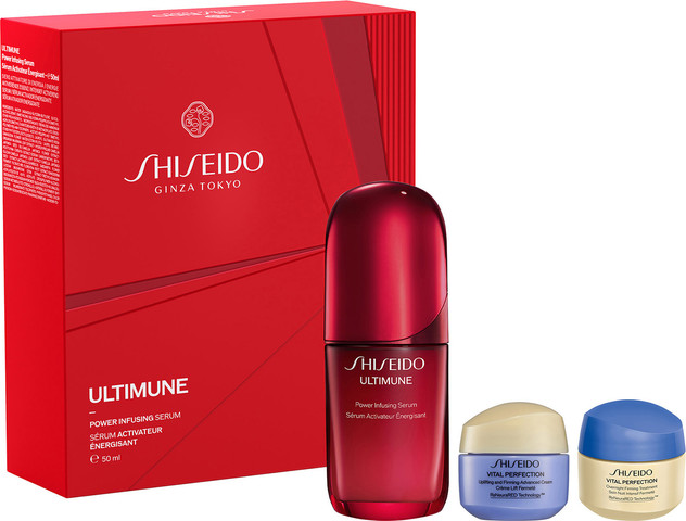 ULTIMUNE סט סרום לחיזוק העור + קרם לחות + קרם לילה